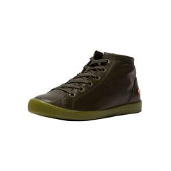 Sneaker SOFTINOS "softinos Sneaker Leder", Damen, Gr. 37, grün (army), Leder, casual, Schuhe
