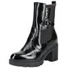 Stiefelette NERO GIARDINI "Nero Giardini Stiefelette Leder/Textil", Damen, Gr. 38, schwarz, Leder, Textil, casual, Schuhe