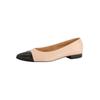 Ballerina PAUL GREEN "Paul Green Ballerinas Leder", Damen, Gr. 38,5, schwarz (schwarz, beige), Leder, elegant, Schuhe