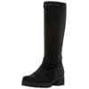 Stiefel GABOR "Gabor Stiefel Veloursleder/Microfaser", Damen, Gr. 40, schwarz, Veloursleder, Microfaser, casual, Schuhe