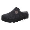 Pantoffel ROHDE "FOGGIA", Damen, Gr. 39, grau (anthrazit), Filz, meliert, klassisch, Schuhe, Hausschuh, Schlappen, Clog, Homeslipper mit Profilsohle