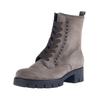 Schnürstiefelette GABOR "Gabor Stiefelette Veloursleder", Damen, Gr. 40,5, braun (grau, braun), Veloursleder, casual, Schuhe