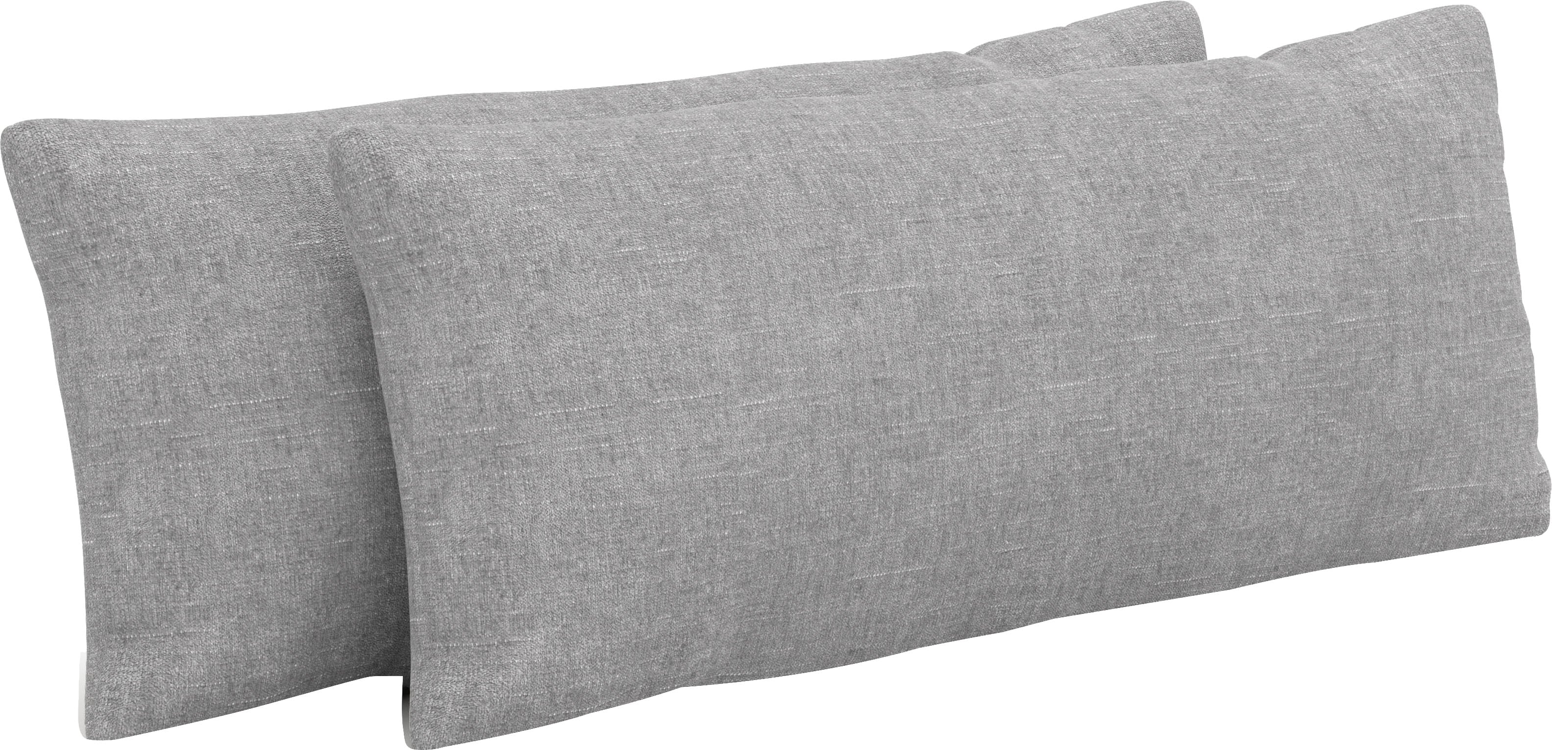 Auflagekissen SIT & MORE "Amica", grau (hellgrau), B:65cm H:25cm T:12cm, 100% Polyester, Polsterauflagen, zur Auswahl Sets mit 2 oder 3 Stück