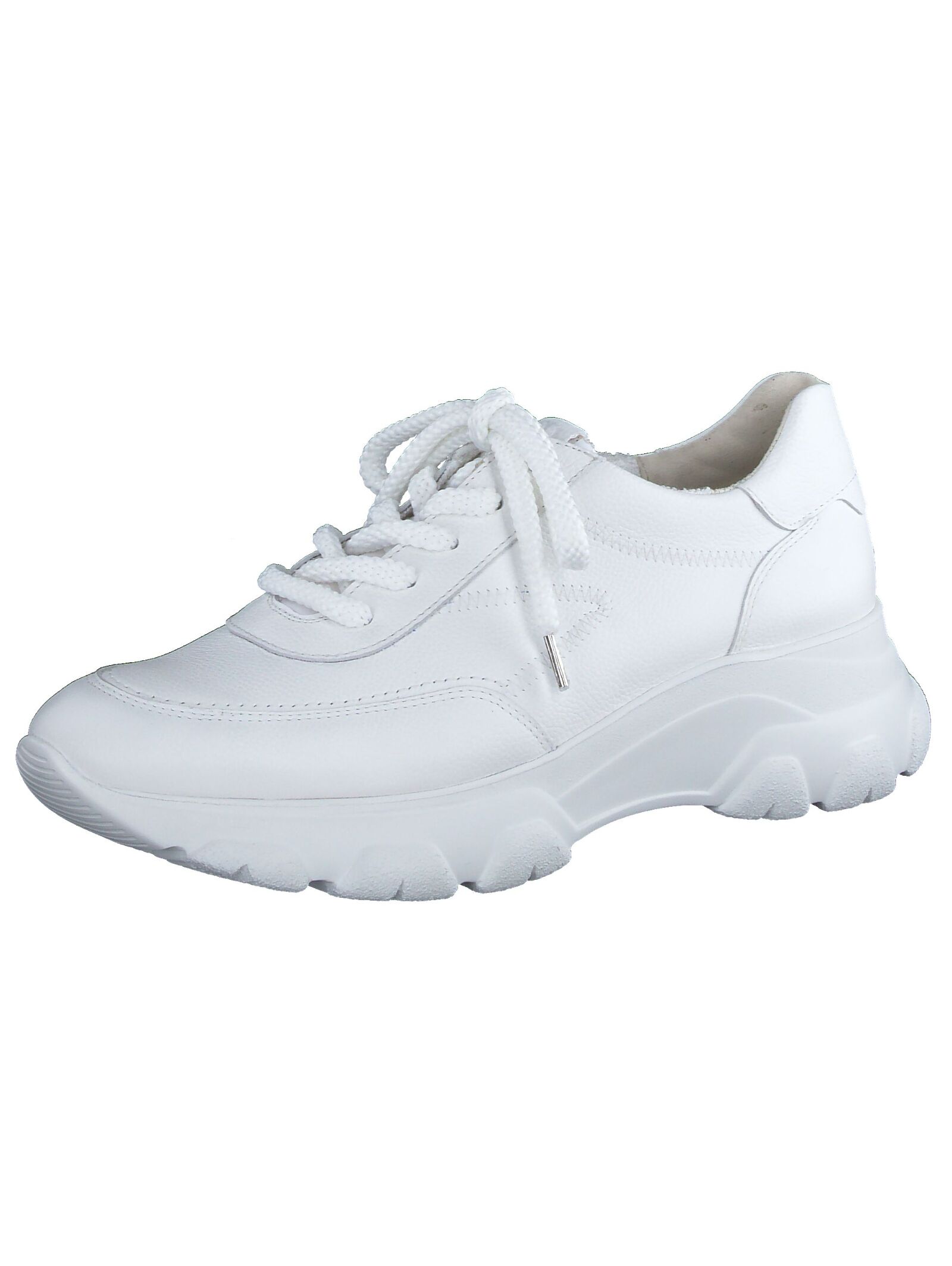 Sneaker PAUL GREEN "Paul Green Sneaker Glattleder", Damen, Gr. 39, weiß, Glattleder, Schuhe Sneaker