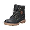 Schnürstiefelette TOM TAILOR "Tom Tailor Stiefelette Lederimitat", Damen, Gr. 37, schwarz, Lederimitat, casual, Schuhe