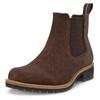 Chelseaboots ECCO "ELAINA", Damen, Gr. 38, braun, Veloursleder, casual, Schuhe, Schlupfboots, Herbstboots, Stiefelette mit Stretcheinsätze