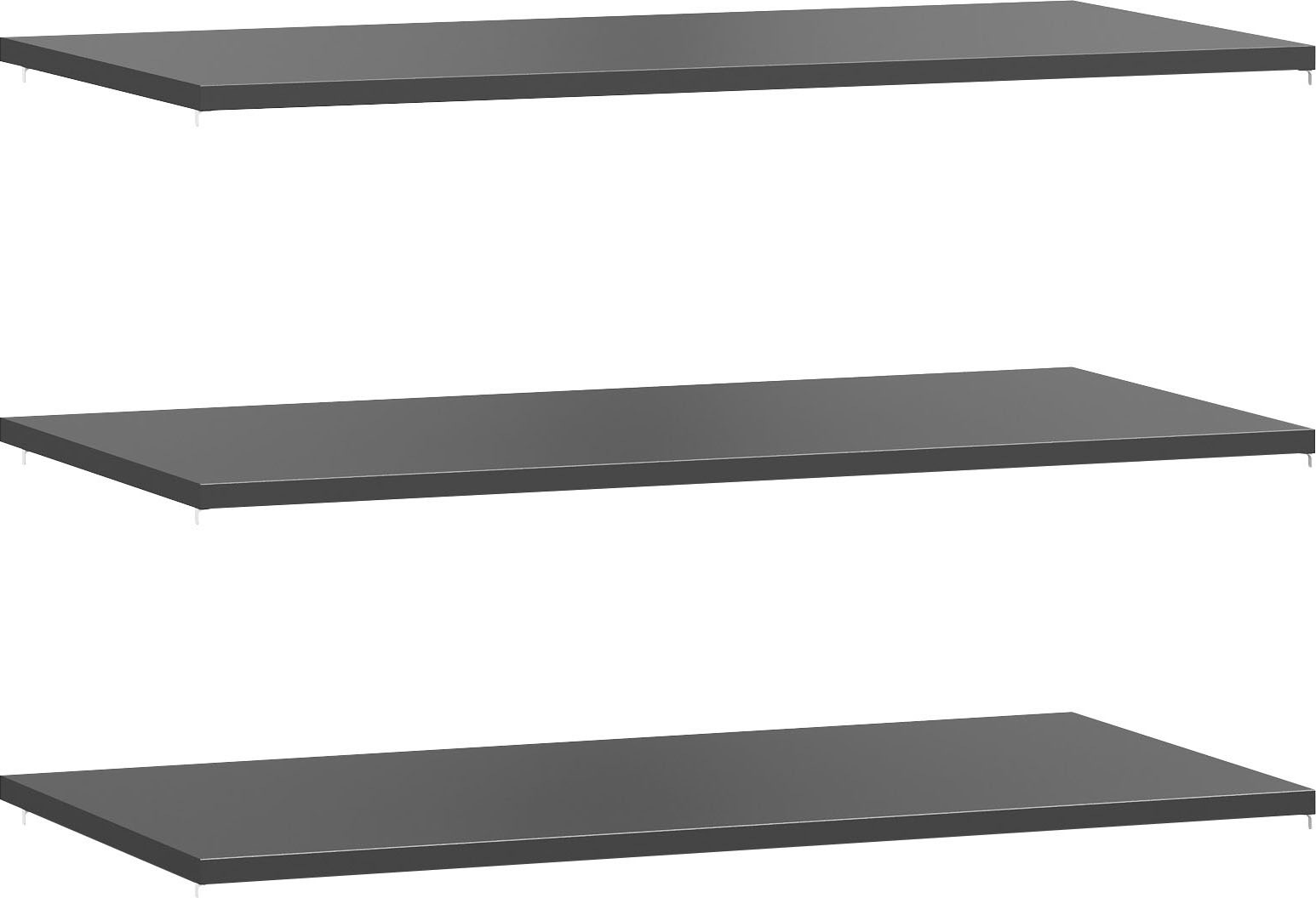 Einlegeboden "York Schlafen", grau (grau anthrazit), B:105,1 H:2,2 T:55, Spanplatte, SET ONE BY MUSTERRING, Einlegeböden, 3er-Set, anthrazit oder weiß, verschiedene Größen