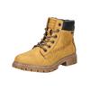 Schnürstiefelette TOM TAILOR "Tom Tailor Stiefelette Lederimitat/Textil", Damen, Gr. 41, braun (camel), Lederimitat, Textil, casual, Schuhe