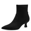 Stiefelette MARCO TOZZI, Damen, Gr. 40, schwarz, Textil, unifarben, Veloursleder, elegant, Schuhe, Trichterabsatz, Businesschuh, Abendschuh mit Innenreißverschluss