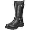 Bikerboots ANDREA CONTI "Andrea Conti Stiefel Glattleder", Damen, Gr. 37, schwarz, Glattleder, casual, Schuhe