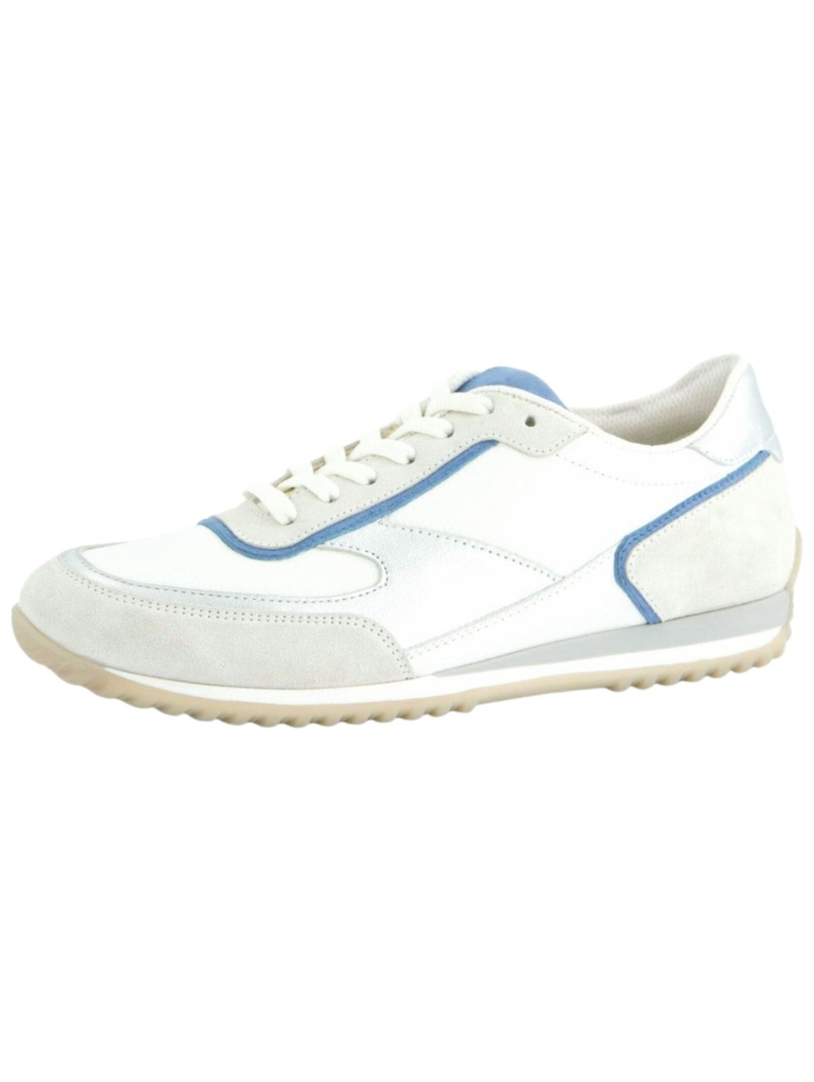 Sneaker PAUL GREEN "Paul Green Sneaker Leder", Damen, Gr. 38,5, weiß (weiß kombi), Leder, Schuhe Sneaker
