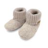 Hüttenschuhe MAXIMO, Kinder, Gr. 27/28, beige (beigemeliert), Obermaterial: 100% Wolle. Futter: 100% Polyacryl, unifarben, meliert, casual, Schuhe, Lauflernschuhe, Wagenschuhe, Elastisches Bündchen