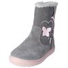 Snowboots RICOSTA "Ricosta Stiefel Veloursleder/Synthetik", Kinder, Gr. 28, grau (graphit), Veloursleder, Synthetik, casual, Schuhe