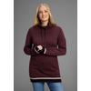 Schalkragenpullover KANGAROOS, Damen, Gr. 56/58, rot (bordeaux), Strick, Obermaterial: 50% Baumwolle, 50% Polyacryl, casual, lässig geschnitten lang, Langarm Rippbündchen, Pullover, mit hohem Schalkragen auch in großen Größen