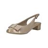 Slingpumps CAPRICE "Caprice Pumps Leder/Textil", Damen, Gr. 37,5, beige, Leder, Textil, casual, Schuhe