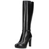 High-Heel-Stiefel NERO GIARDINI "Nero Giardini Stiefel Leder", Damen, Gr. 37, schwarz, Leder, casual, Schuhe