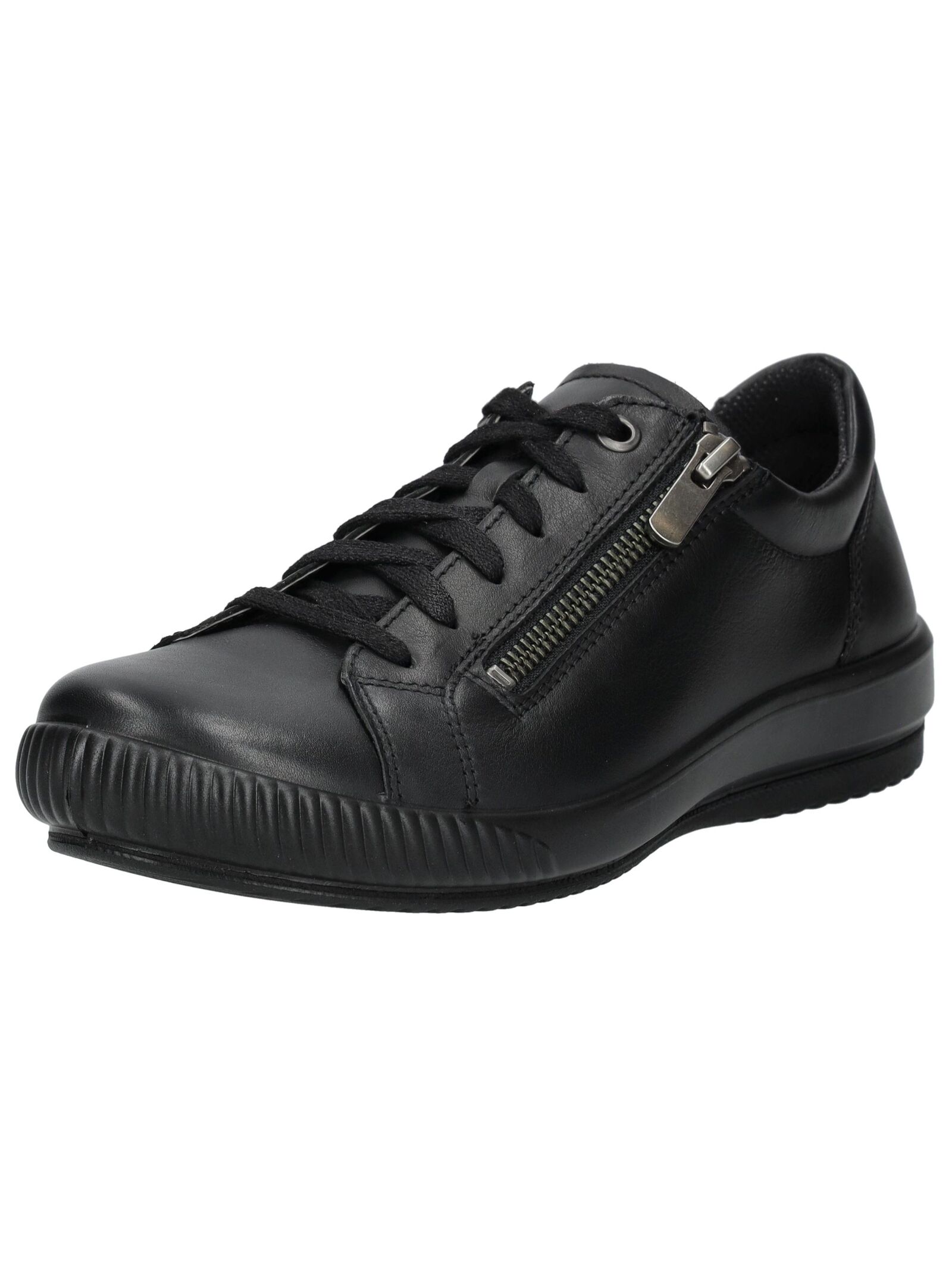 Sneaker LEGERO "Legero Sneaker Nappaleder", Damen, Gr. 38,5, schwarz, Nappaleder, Casual, Schuhe