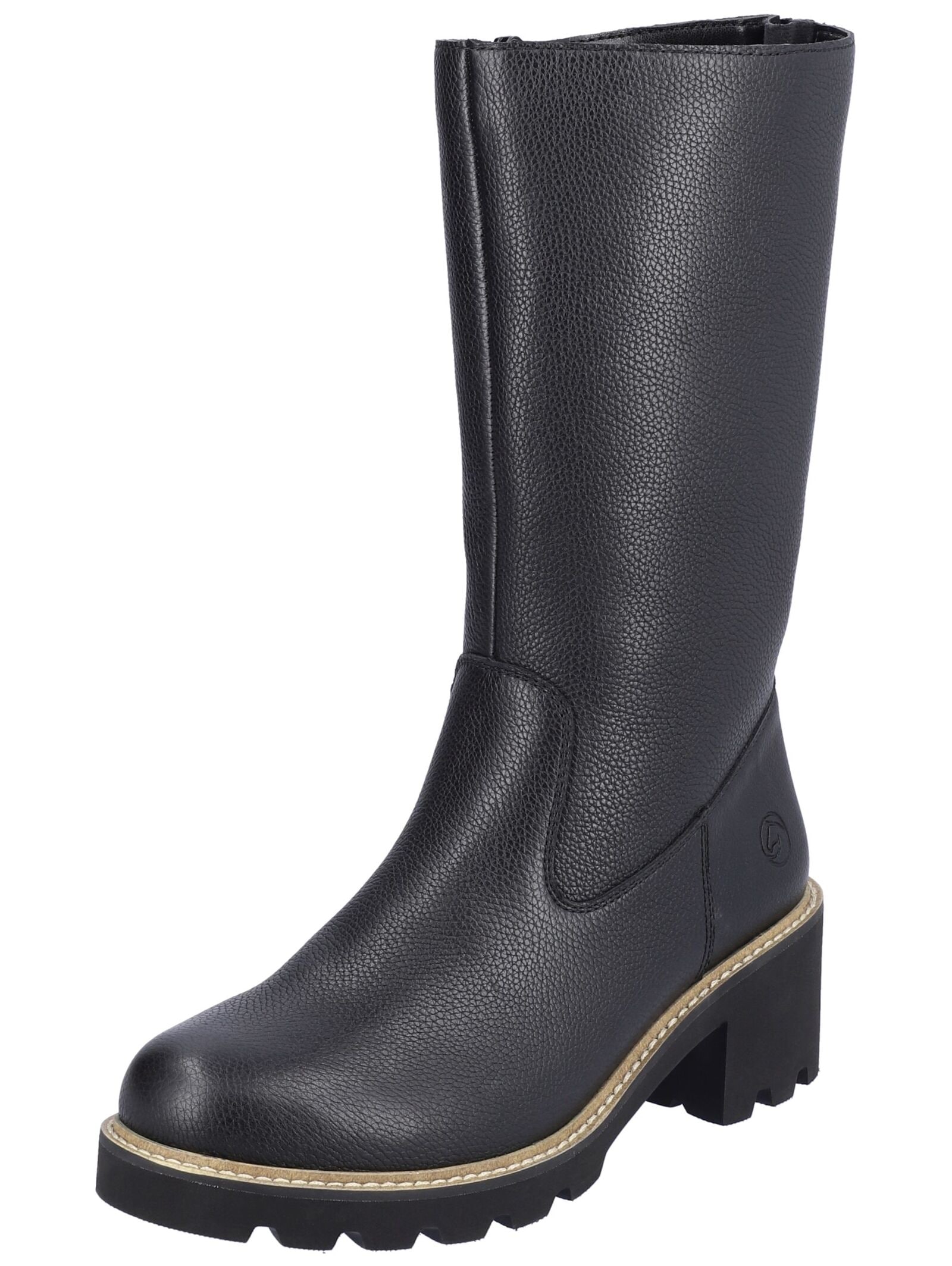 Stiefel REMONTE "Remonte Stiefel Glattleder", Damen, Gr. 38, schwarz, Glattleder, Schuhe Stiefel