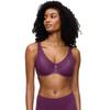 Minimizer-BH TRIUMPH "Wild Rose Sensation", Damen, Gr. 80, Cup E, flower lila, Spitze, Obermaterial: 82% Polyamid, 18% Elasthan, feminin, BHs, verkleinert die Brust optisch um eine Cup-Größe