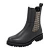 Stiefelette REMONTE "Remonte Stiefelette Leder/Textil", Damen, Gr. 40, gold (schwarz, gold), Leder, Textil, casual, Schuhe