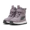 Stiefel PUMA "PUMA Evolve Stiefel Klein Kinder", Kinder, Gr. 26, plum jam shadow gray lila, Obermaterial: Synthetik, Textil; Futter: Textil; Innensohle: Textil; Laufsohle: Gummi, Schuhe