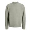 Strickpullover JACK & JONES "JORYORK OLLIE KNIT CREW NECK", Herren, Gr. XS, grün (seagrass), Strick, Obermaterial: 51% Polyester, 41% Polyacryl, 5% Wolle, 3% Elasthan, unifarben, modisch, relaxed fit normal, Rundhals, Langarm Rippbündchen, Pullover