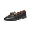 Slipper INUOVO "INUOVO Slipper Leder", Damen, Gr. 39, gold (schwarz, gold), Leder, casual, Schuhe