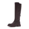 Stiefel GABOR, Damen, Gr. 43, Varioschaft, braun (dunkelbraun), Kalbsleder, Textil, unifarben, klassisch, Schuhe, Blockabsatz, Langschaftstiefel mit bequemer Best Fitting-Ausstattung