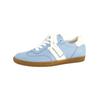 Sneaker PAUL GREEN "Paul Green Sneaker Glattleder", Damen, Gr. 38,5, blau (blau, weiß), Glattleder, casual, Schuhe
