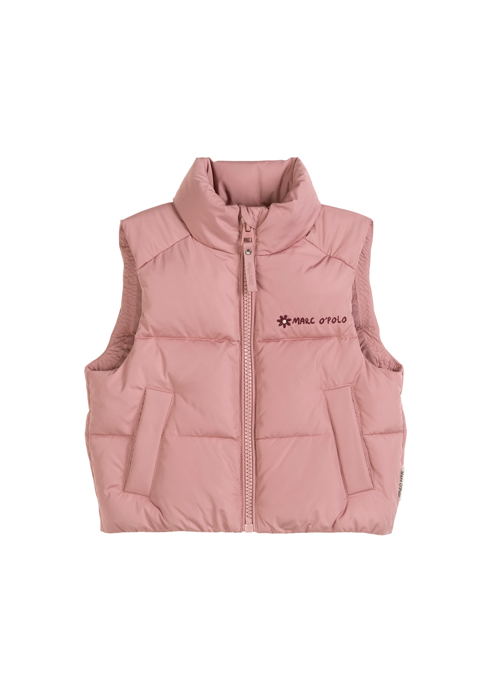 Outdoorjacke MARC O'POLO "aus recyceltem Polyester", Mädchen, Gr. 92/98, rosa (pale rose), Obermaterial: 100% Polyester; Füllung: 100% Nicht verfügbar; Futter: 100% Nicht verfügbar, unifarben, regular fit, Jacken