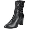 Stiefelette CAPRICE "Caprice Stiefelette Nappaleder", Damen, Gr. 40, schwarz, Nappaleder, casual, Schuhe