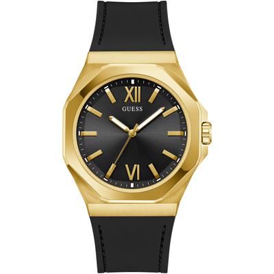 Quarzuhr GUESS "EMPEROR", schwarz, Armbanduhren, Herren, Armbanduhr, Herrenuhr, Edelstahlarmband, analog Image