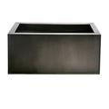 Primrose Zinc Rectangular Trough Planter Plant Pot Pewter Brown Black Medium 75cm x 32cm (29.5in x 12.6in)