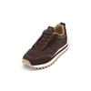 Sneaker MARC O'POLO "aus Veloursleder und Neopren", Damen, Gr. 36, braun (schwarz earth), Obermaterial: 89% Leder (Rind), 11% Polyurethan, unifarben, Schuhe