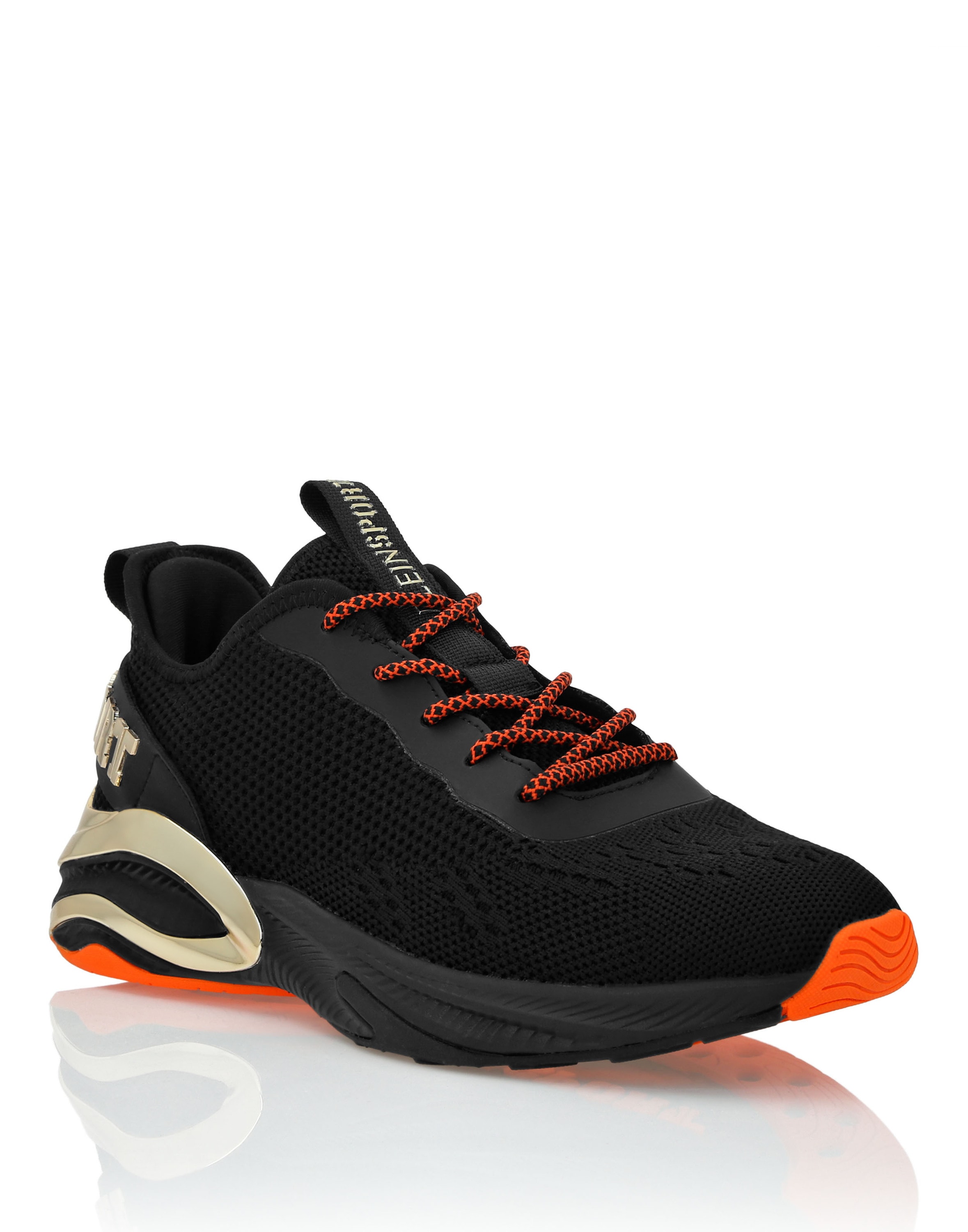 Sneaker PLEIN SPORT "Ps", Gr. 48, Normalschaft, orange (0286, schwarz, orangefluo), Schuhe