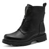 Stiefelette TAMARIS, Damen, Gr. 41, schwarz snake, Lederimitat, modisch, Schuhe, Blockabsatz, Boots mit Front- und Innenreißverschluss