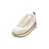 Sneaker MARC O'POLO "aus Veloursleder und Neopren", Damen, Gr. 37, sanftes weiß, natural stone, Obermaterial: 89% Leder (Rind), 11% Polyurethan, unifarben, Schuhe