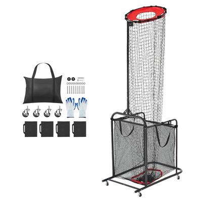 UIMOSO Volleyball Training Net System, Freely Height-Adjustable Practice Equipment with Ball Return, Portable Net Station