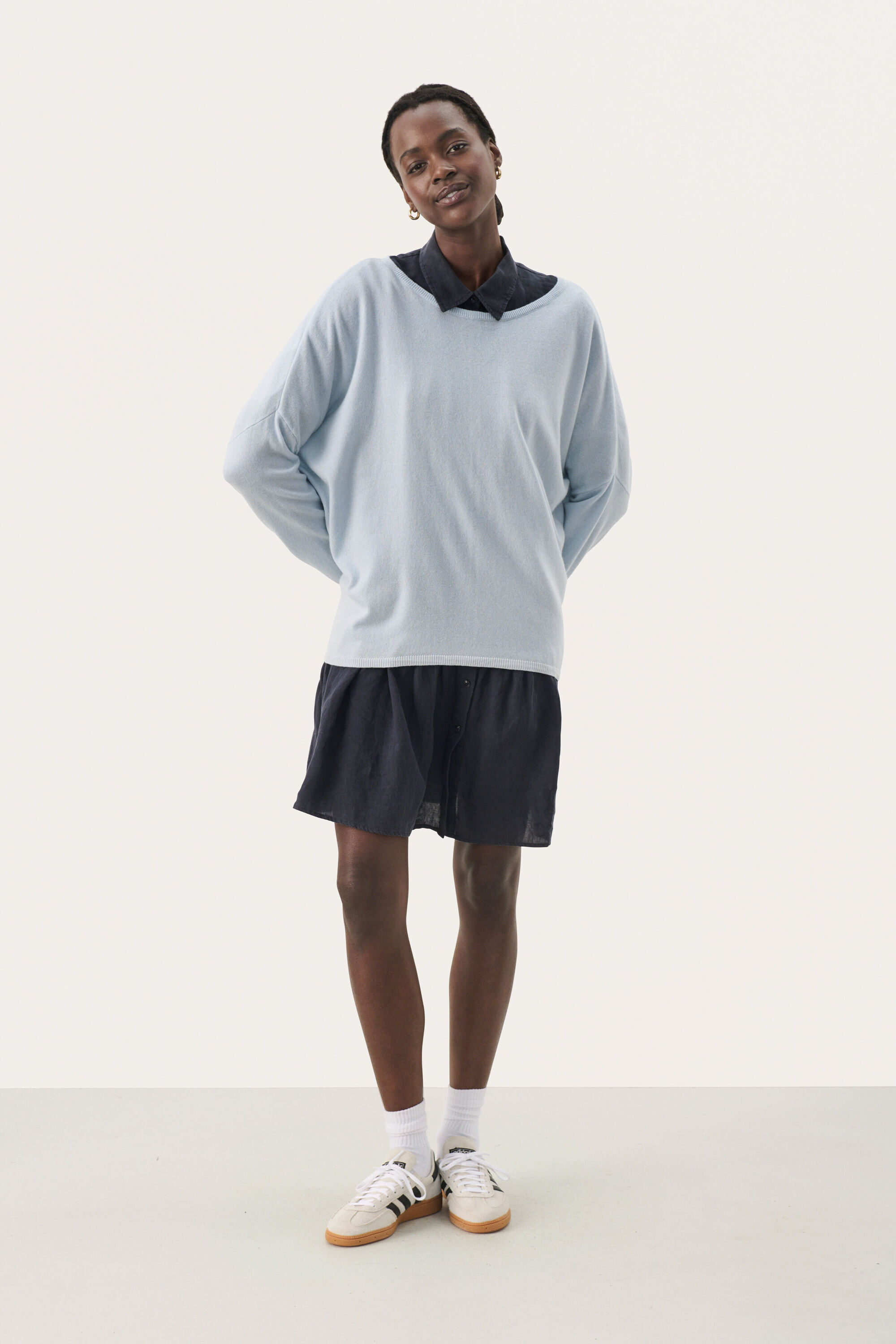 Strickpullover Lockere Passform blue Image