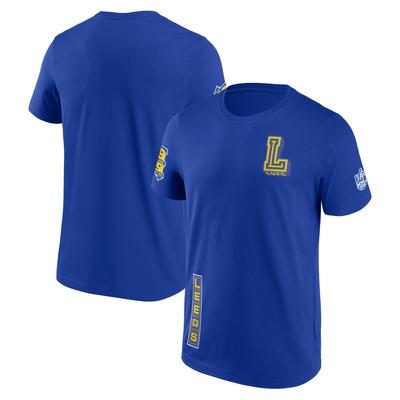 Leeds United College-T-Shirt mit Grafik und Überfärbung – Royalblau – Unisex Image