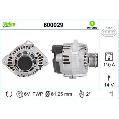Valeo Generator [Hersteller-Nr. 600029] für Hyundai, Kia Image