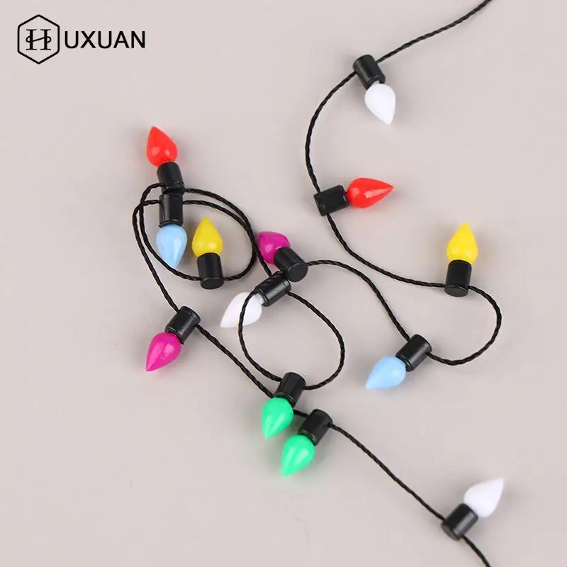 Guirxiété de Fausses Lumières de Noël, 1m, 1:12, Décoration de Maison de Courses, Miniature, Accessoires de Meubles