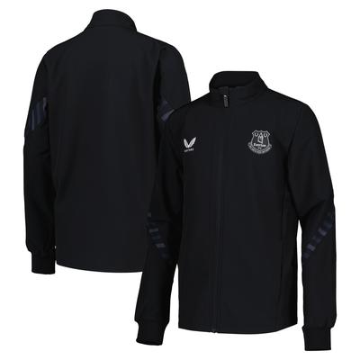 Everton Castore Dritte Einlaufjacke für den Spieltag – Schwarz – Kinder Image
