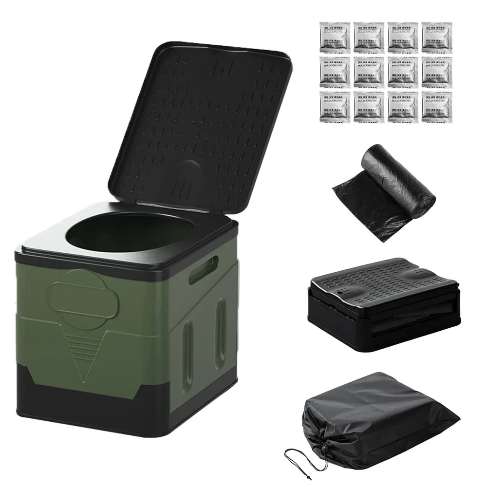 Tragbare Toilette, Upgrade tragbare Toilette für Erwachsene Camping, hohe Camping toiletten tragbar für Zuhause/Camping/Boot/Wandern/lange Reisen