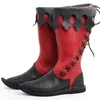 Mittelalterliche Pu-Leder Renaissance Wadenstiefel Gothic Militäroffizier Herrenschuhe Wikinger Piratenstiefel Halloween Cosplay Schuhe 2025