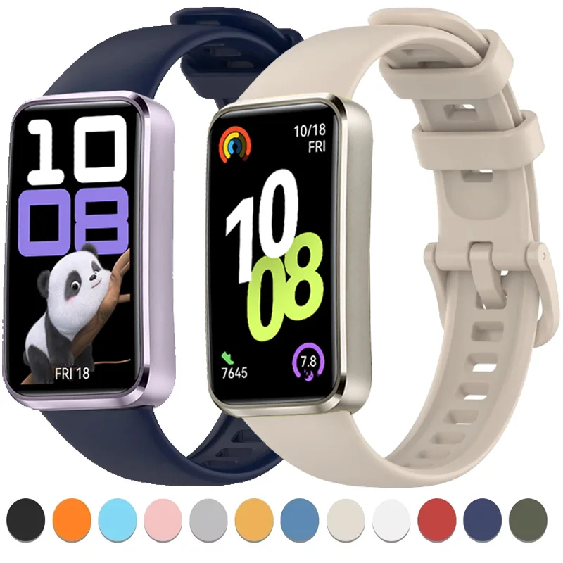 Silikonarmband für Huawei Band 10 Band SmartWatch Armband Ersatzarmband Zubehör Huawei Band 9/8 Bequeme Correa Image