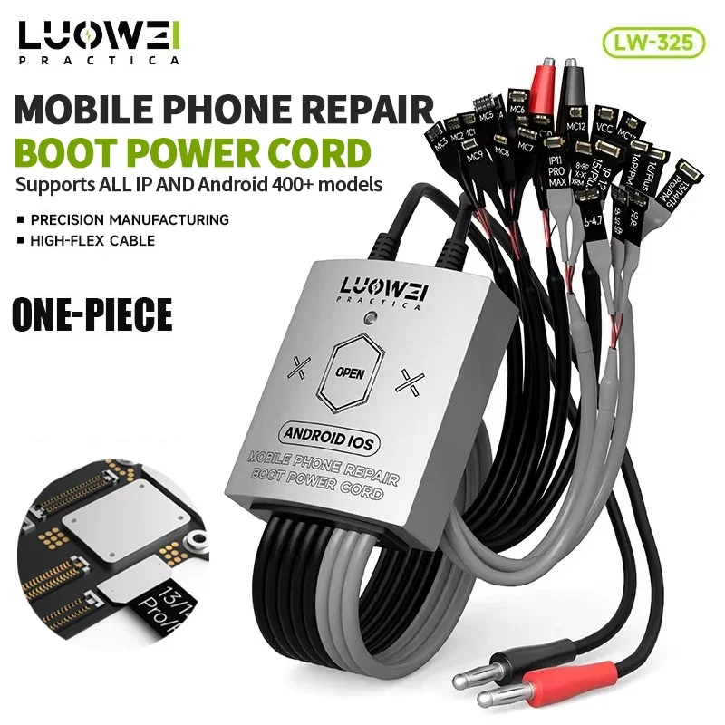 LUOWEI LW-325 IP Android Power Starter Kabel Smart Schutz für IPhone ALLE Android 400+ Modelle Reparatur Power Test Starter Tool Image