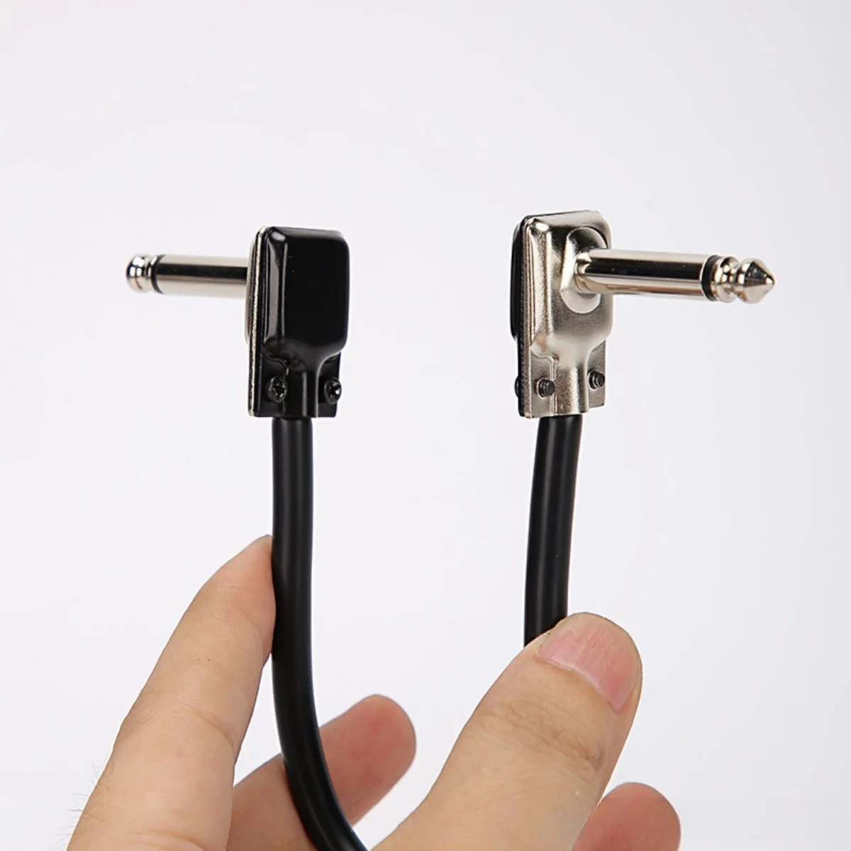 Miwayer 1/3/6 Stück Gitarren-Effektpedalkabel, 6,35 mm flacher Patch, Anschluss 1/4 rechtwinkliger Stecker, Gitarrenkabel, 15/30/50 cm Länge Image