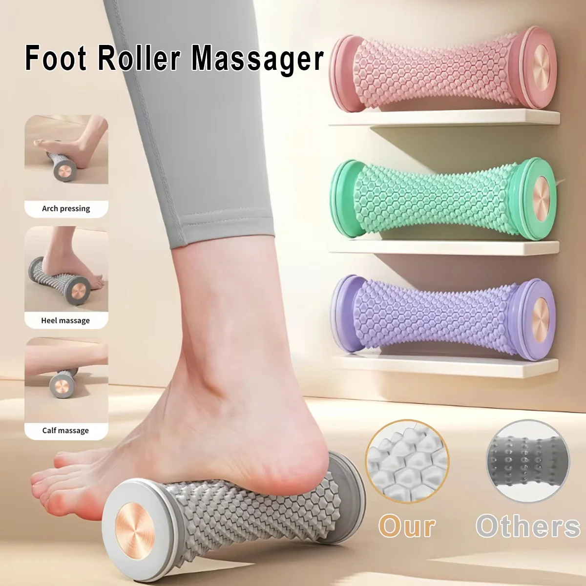 Fuß Roller Massage Home Fitness Plantar Fascia Roller Yoga Massage Ball Muskel Entspannen Pflege Für Zurück Bein Hand Fuß Muskel Entspannen Image