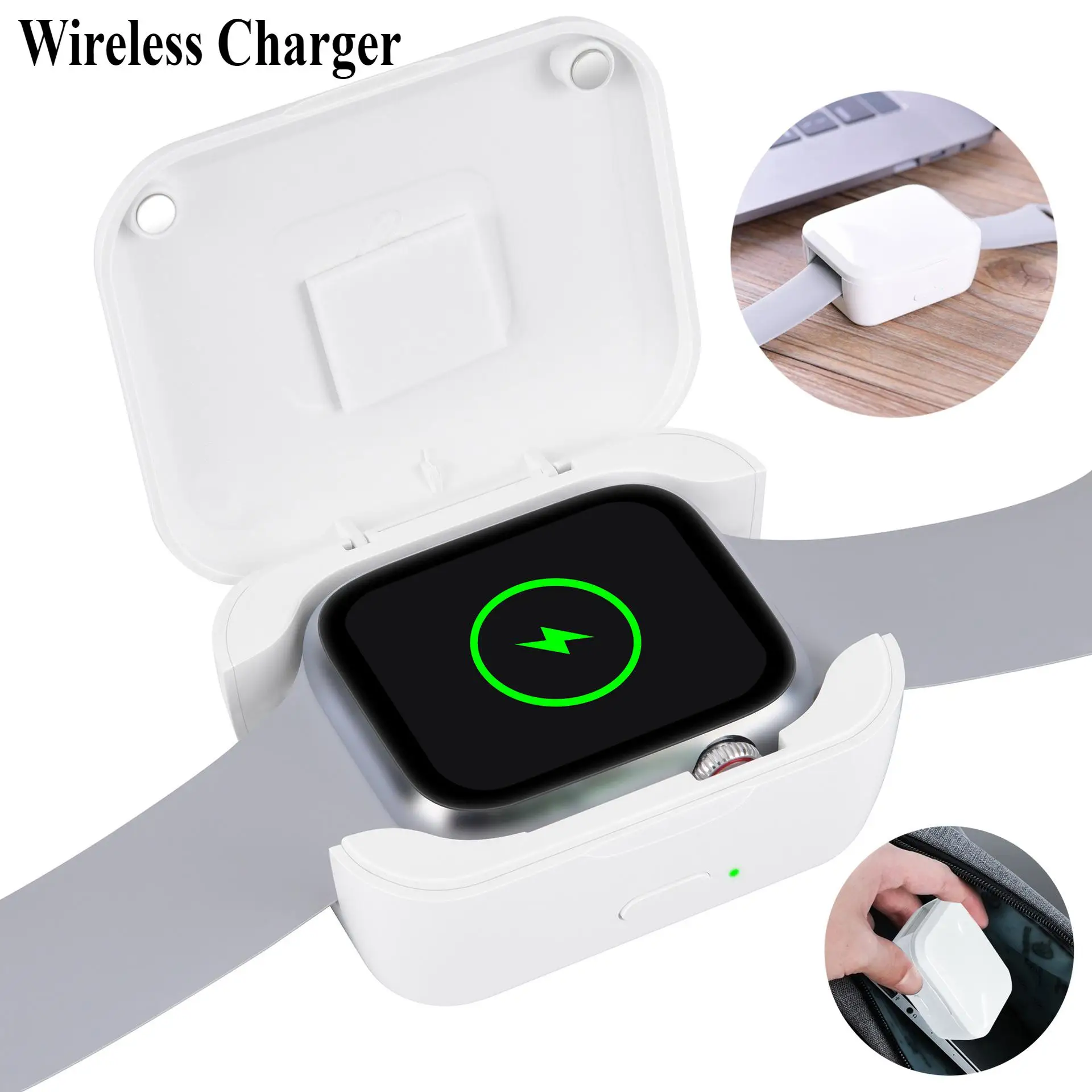 Schnelle Uhren-Powerbank für Apple Watch 10, 9, 8, 7, 6, 5, 4, 3, 2, 1, kabelloses Ladegerät, tragbare Ladestation für iwatch alle Serien Image